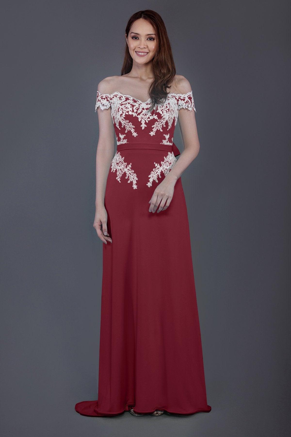 Sheath Sweep Train Knitted Fabric Bridesmaid Dress PR3561 - COCOMELODY