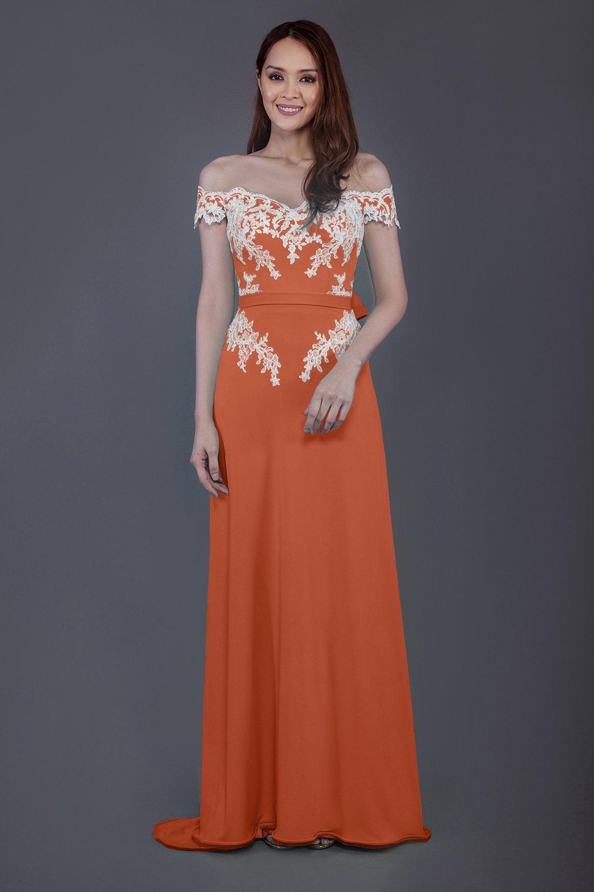 Sheath Sweep Train Knitted Fabric Bridesmaid Dress PR3561 - COCOMELODY