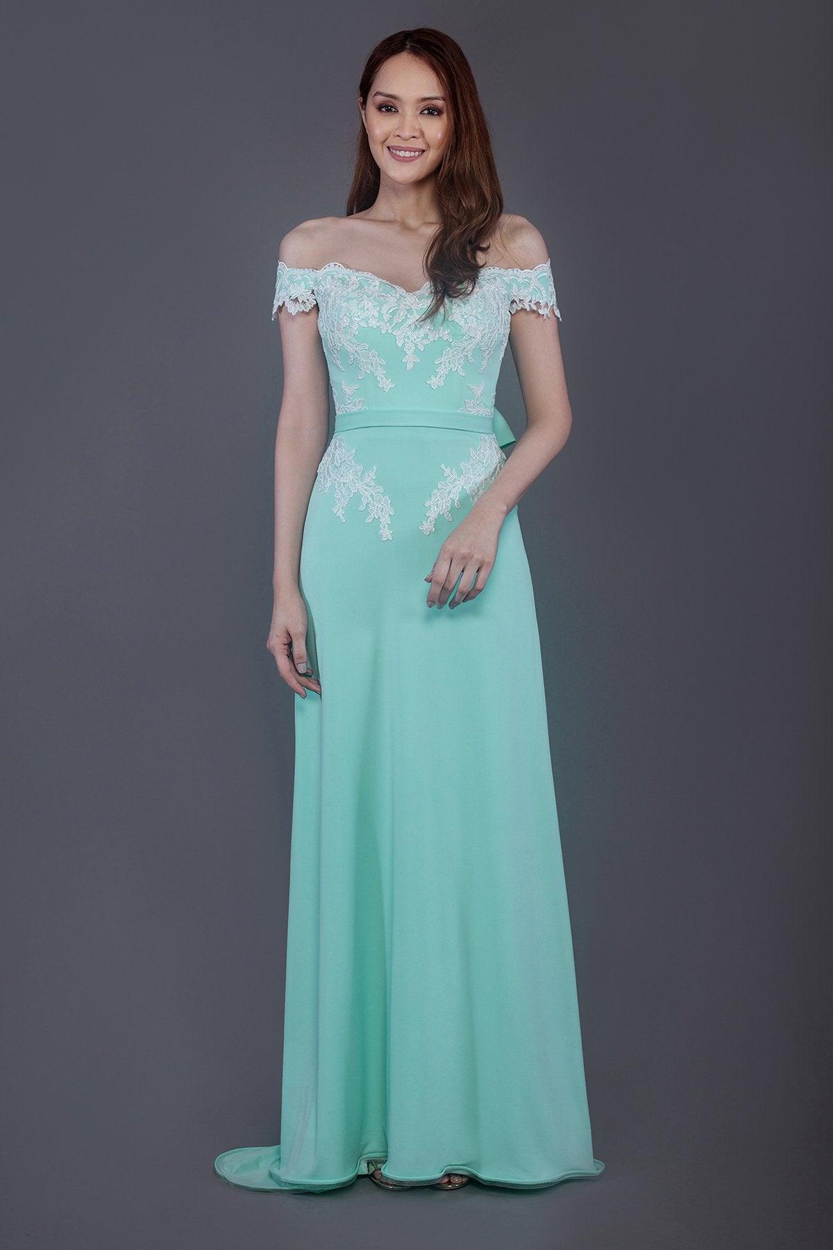Sheath Sweep Train Knitted Fabric Bridesmaid Dress PR3561 - COCOMELODY