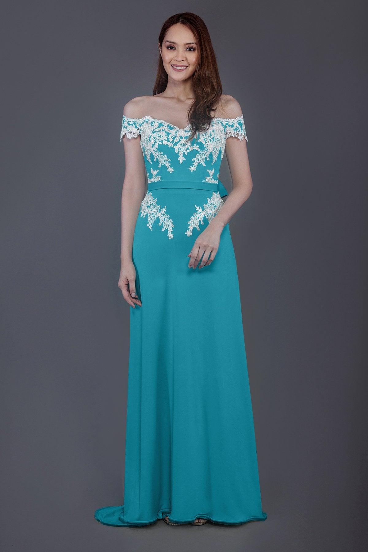 Sheath Sweep Train Knitted Fabric Bridesmaid Dress PR3561 - COCOMELODY