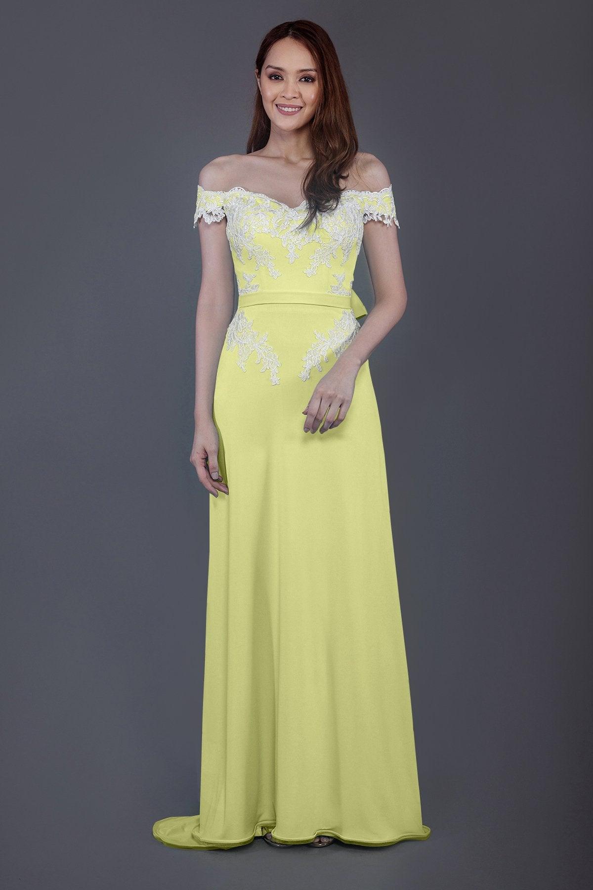 Sheath Sweep Train Knitted Fabric Bridesmaid Dress PR3561 - COCOMELODY