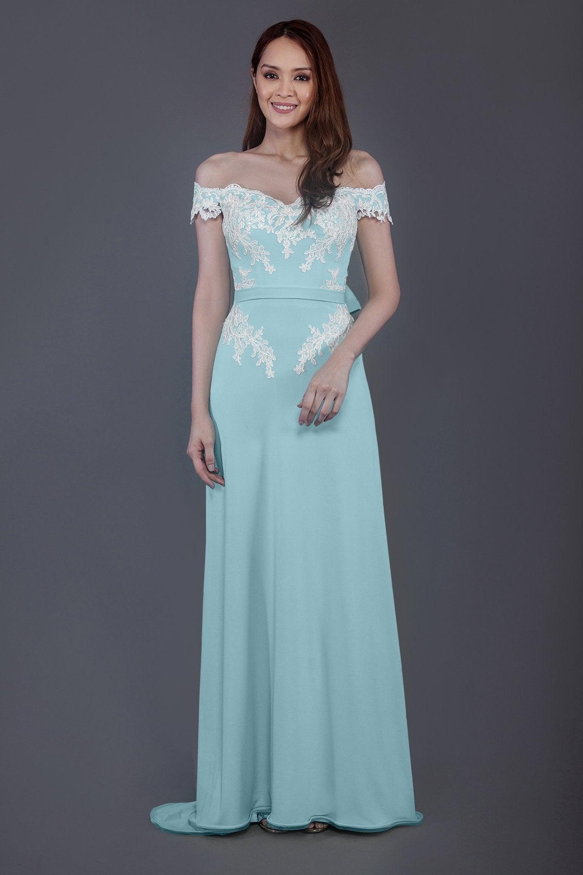 Sheath Sweep Train Knitted Fabric Bridesmaid Dress PR3561 - COCOMELODY