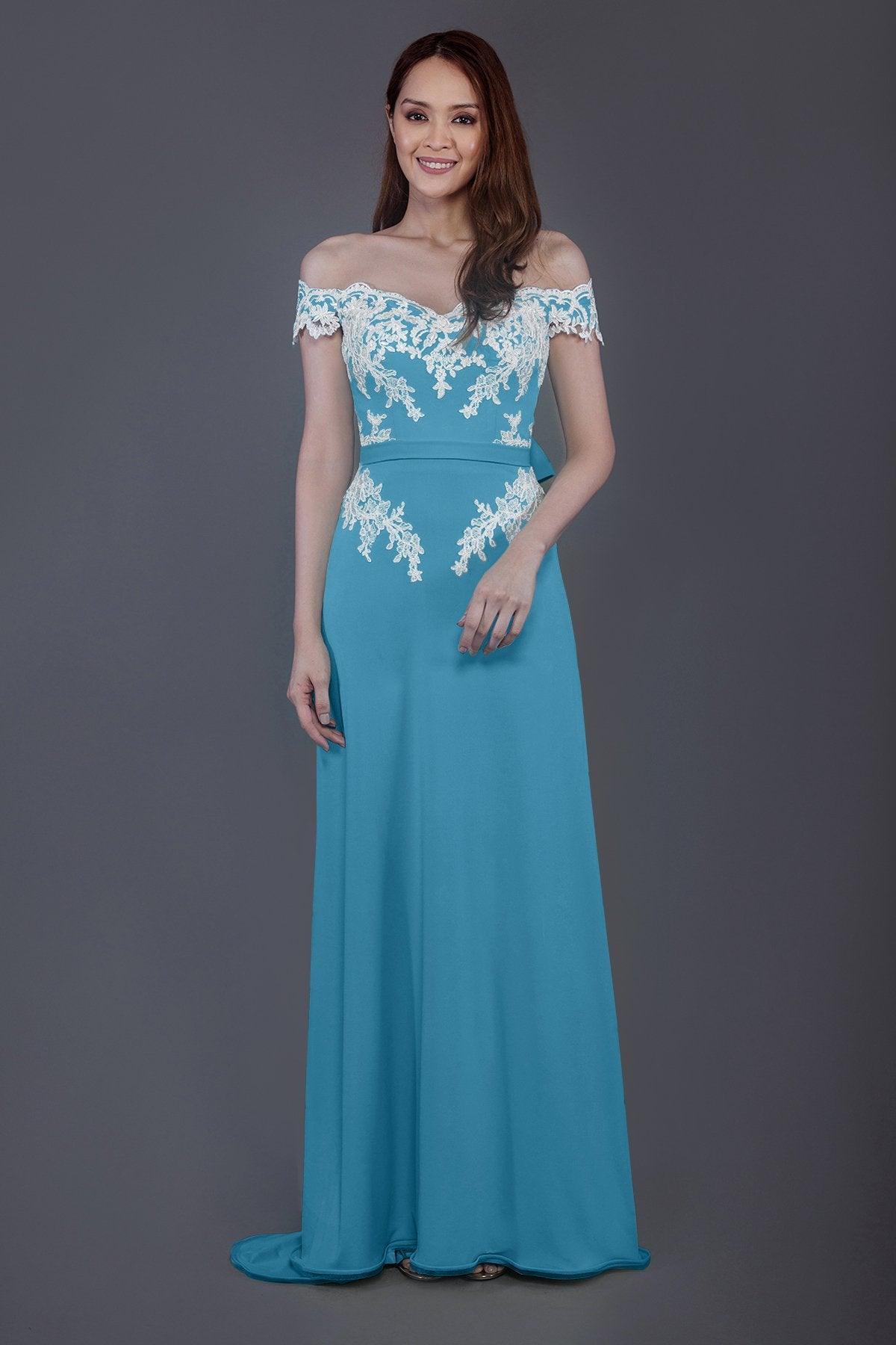 Sheath Sweep Train Knitted Fabric Bridesmaid Dress PR3561 - COCOMELODY