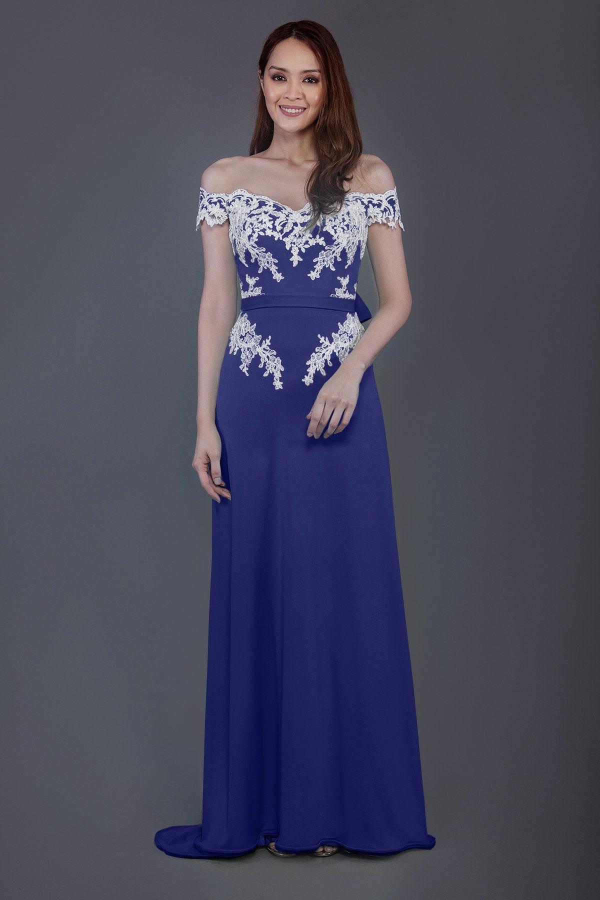 Sheath Sweep Train Knitted Fabric Bridesmaid Dress PR3561 - COCOMELODY