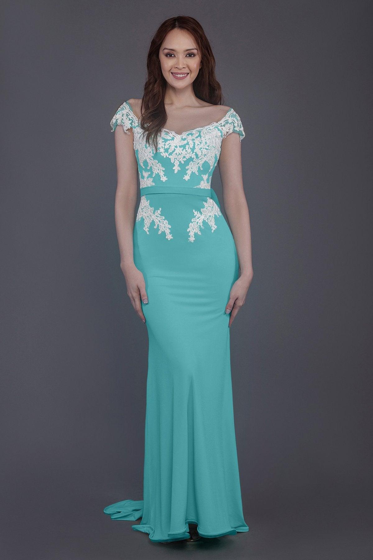 Trumpet Sweep Train Knitted Fabric Bridesmaid Dress PR3562 - COCOMELODY