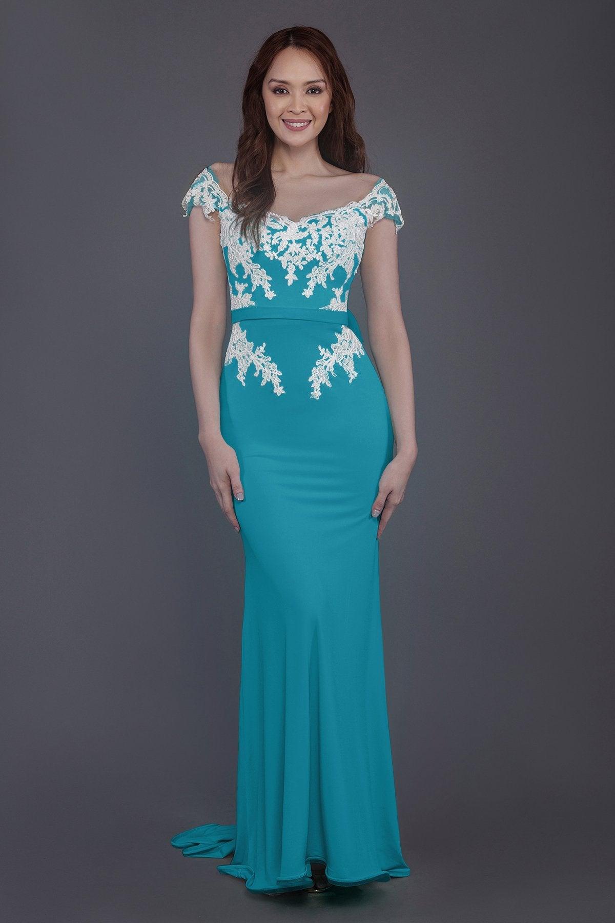 Trumpet Sweep Train Knitted Fabric Bridesmaid Dress PR3562 - COCOMELODY