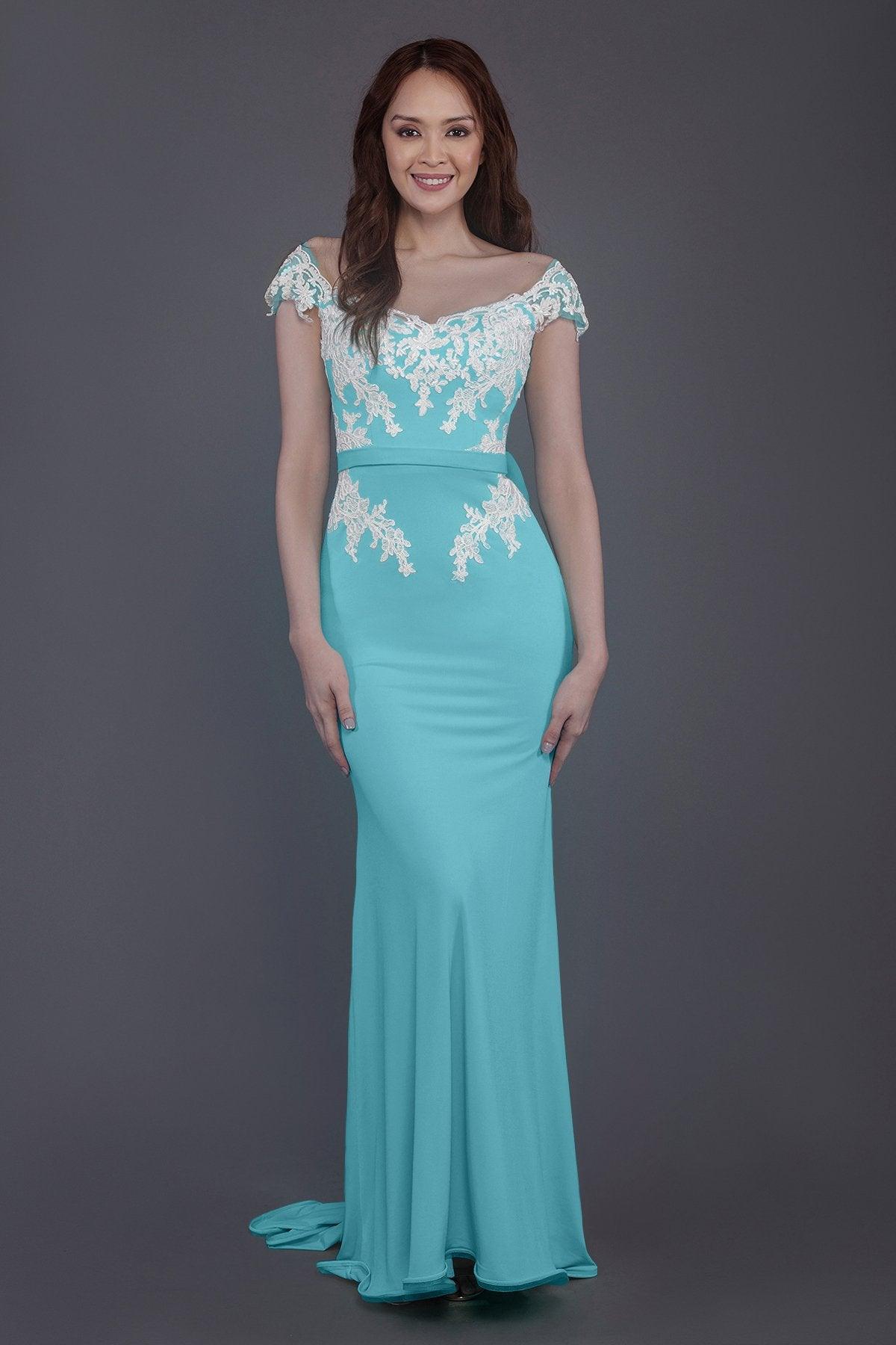 Trumpet Sweep Train Knitted Fabric Bridesmaid Dress PR3562 - COCOMELODY