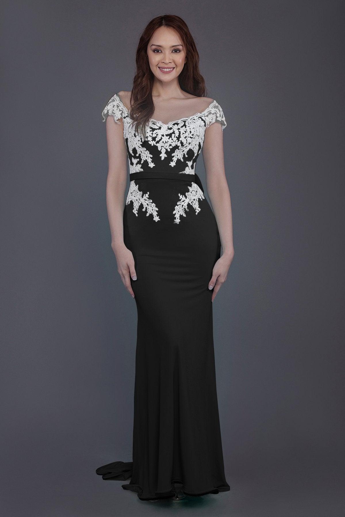 Trumpet Sweep Train Knitted Fabric Bridesmaid Dress PR3562 - COCOMELODY