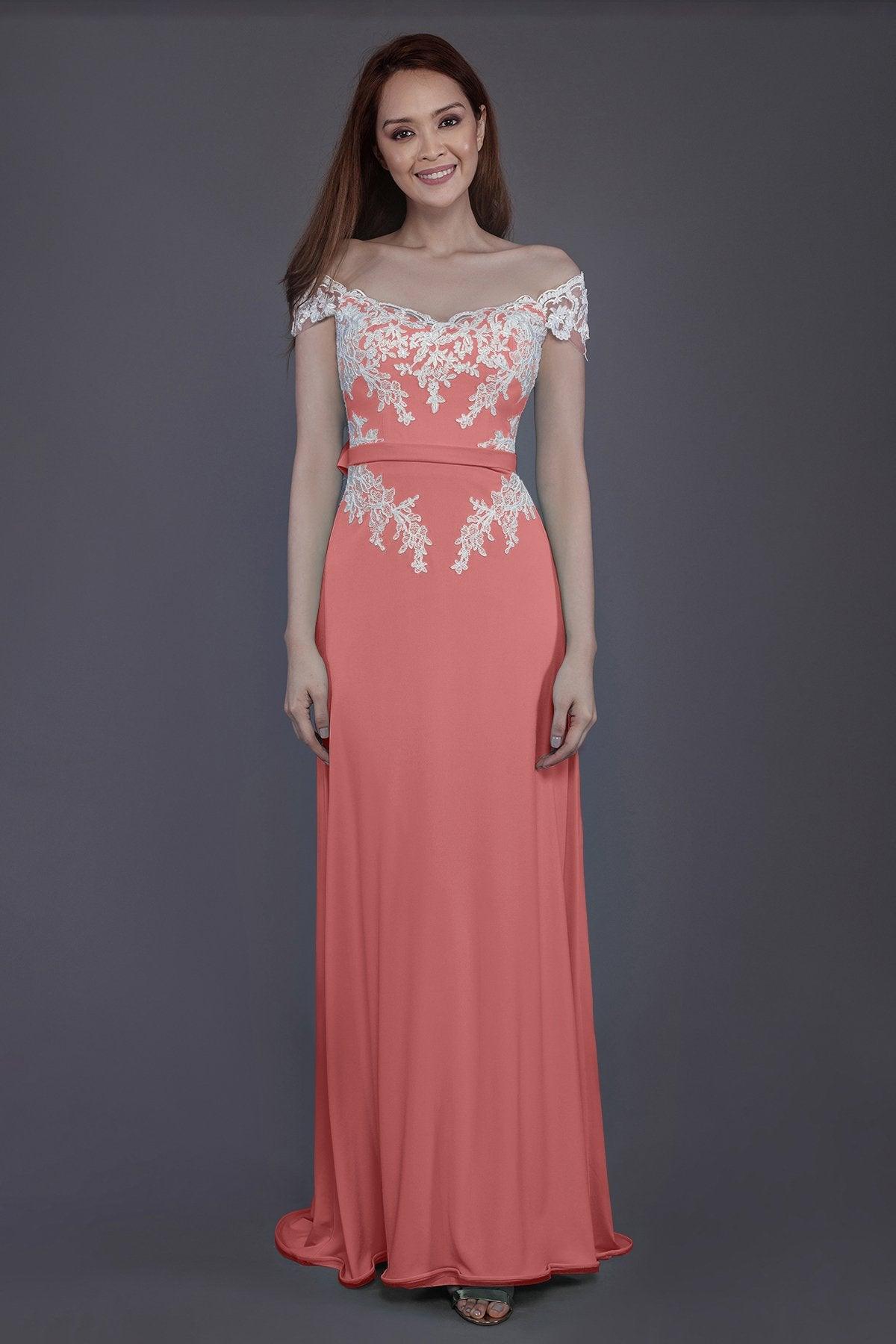 Sheath Sweep Train Knitted Fabric Bridesmaid Dress PR3563 - COCOMELODY