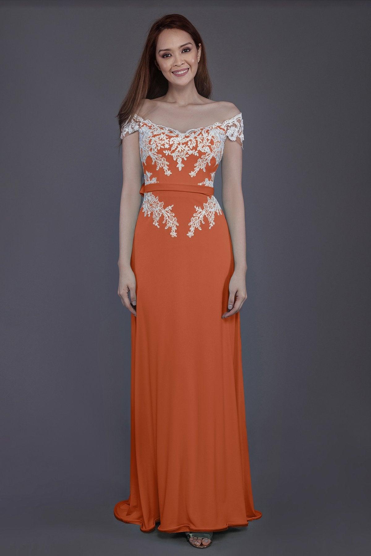 Sheath Sweep Train Knitted Fabric Bridesmaid Dress PR3563 - COCOMELODY