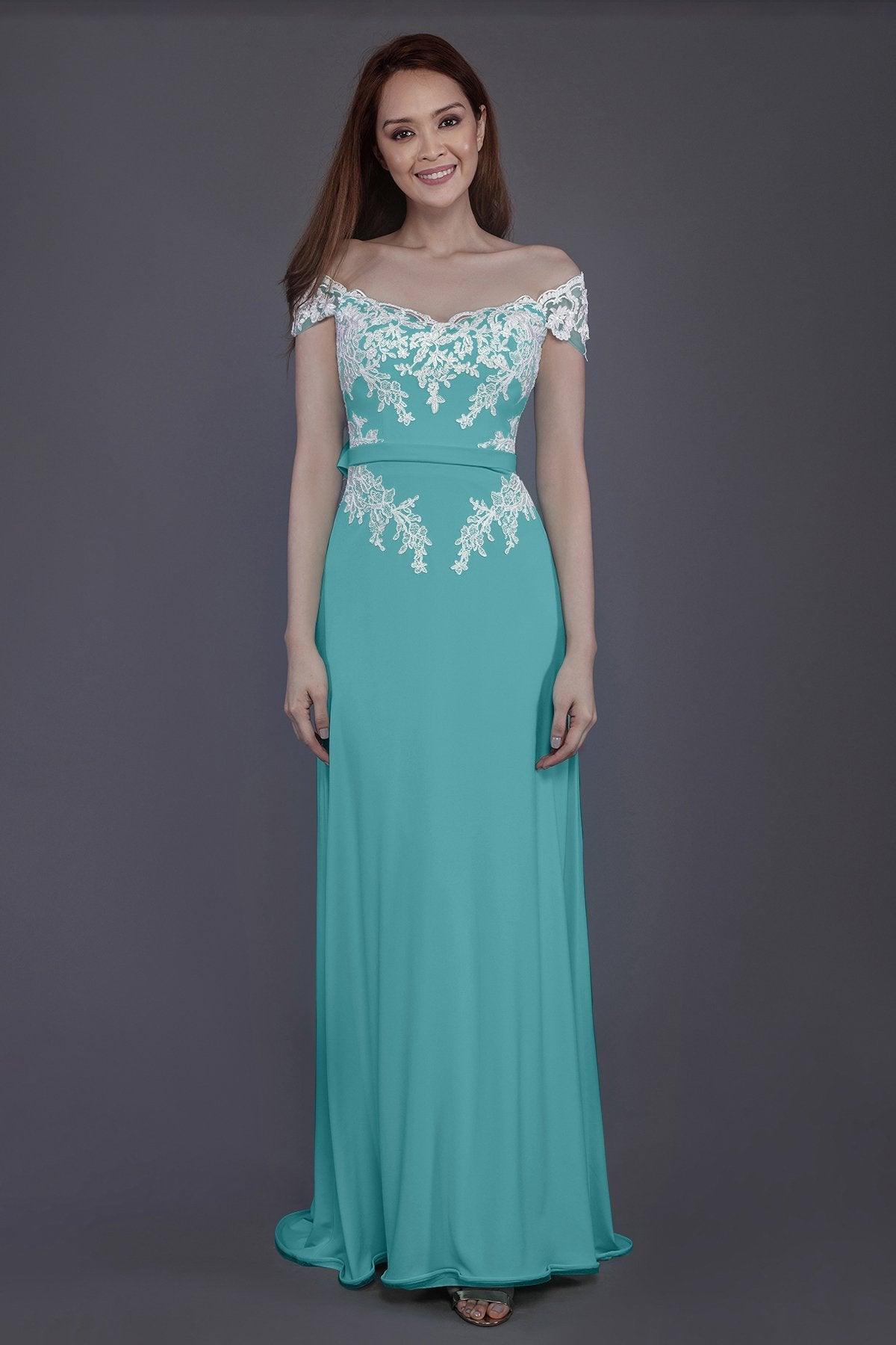 Sheath Sweep Train Knitted Fabric Bridesmaid Dress PR3563 - COCOMELODY