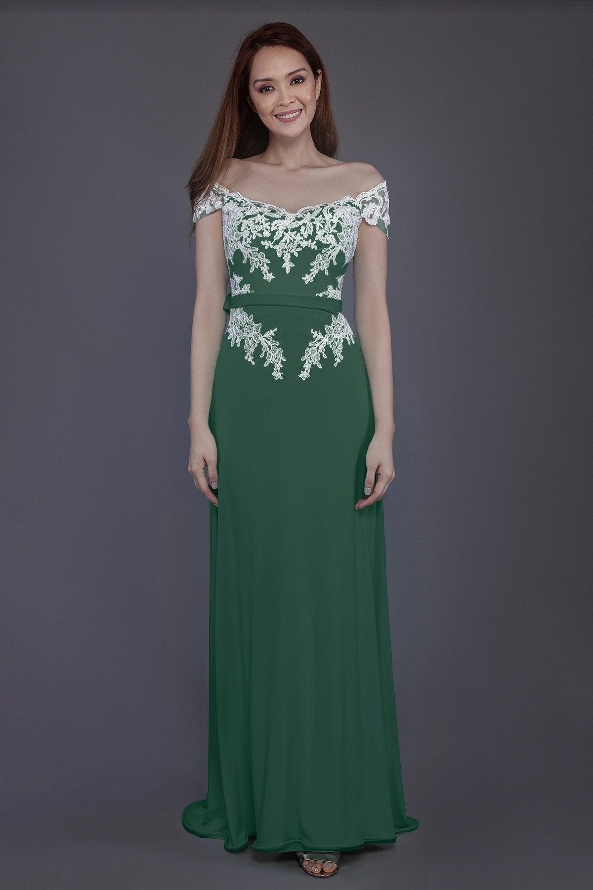 Sheath Sweep Train Knitted Fabric Bridesmaid Dress PR3563 - COCOMELODY