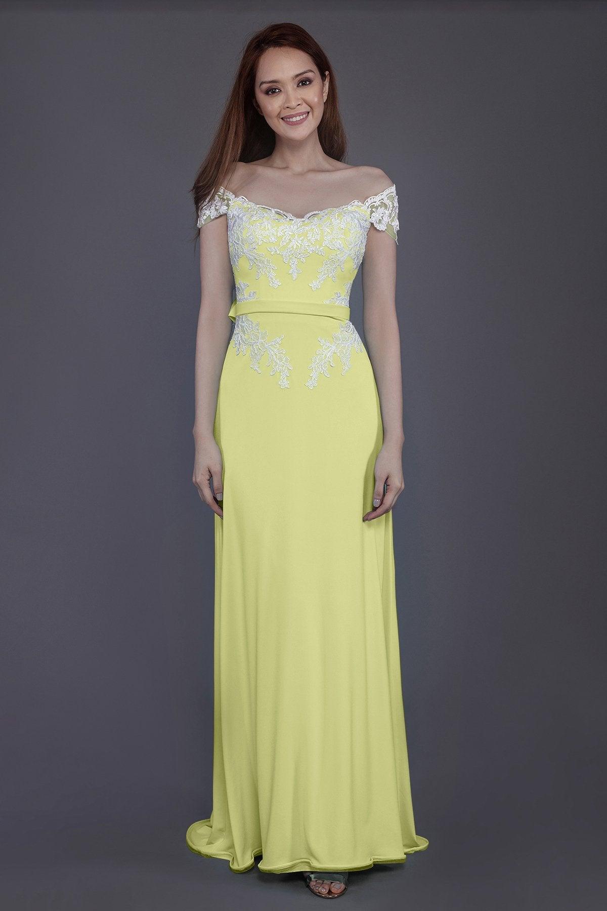 Sheath Sweep Train Knitted Fabric Bridesmaid Dress PR3563 - COCOMELODY