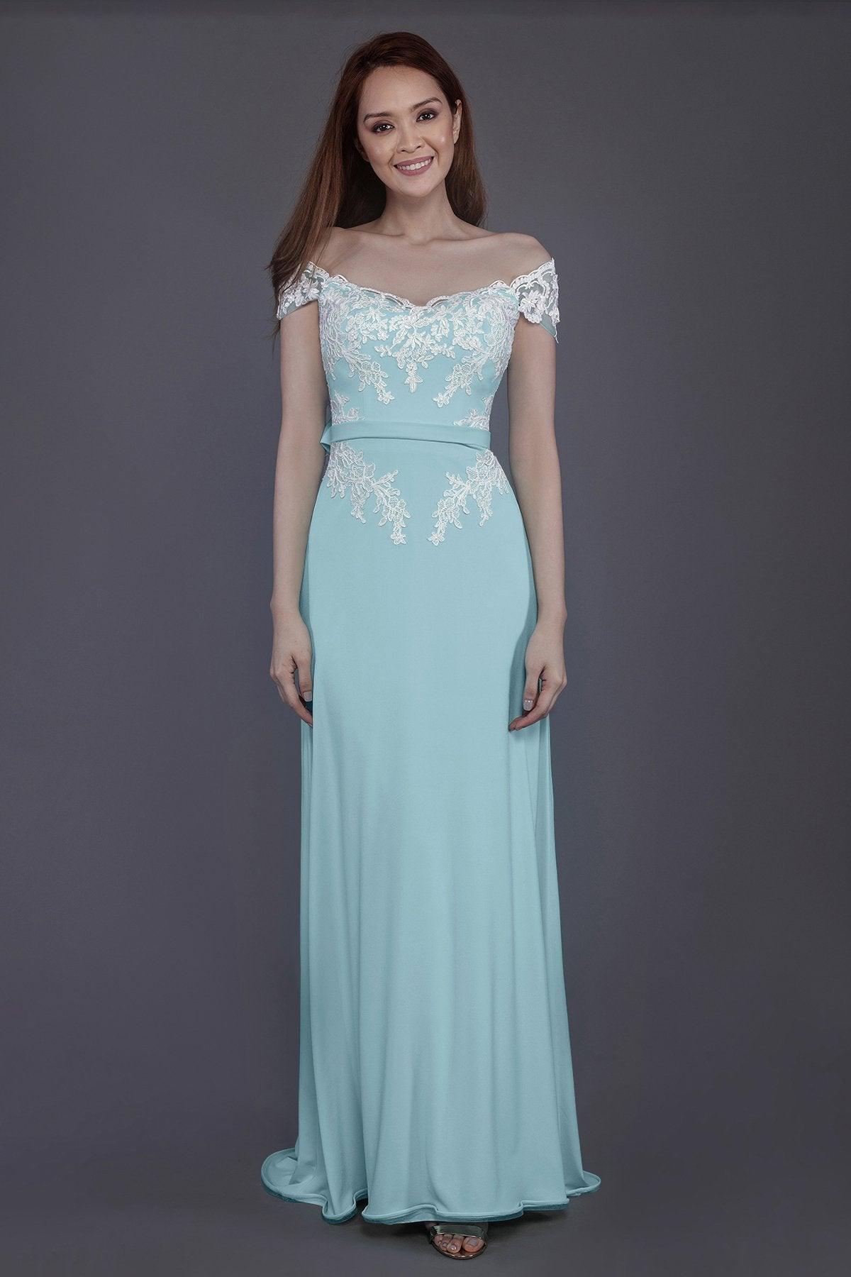 Sheath Sweep Train Knitted Fabric Bridesmaid Dress PR3563 - COCOMELODY