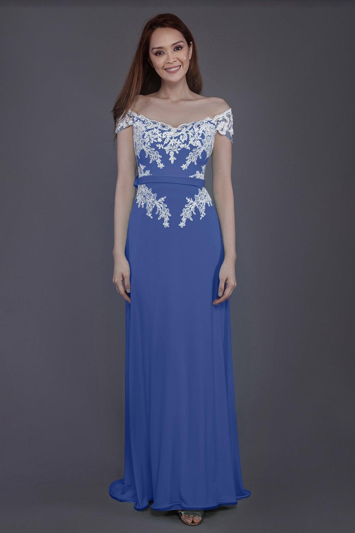 Sheath Sweep Train Knitted Fabric Bridesmaid Dress PR3563 - COCOMELODY