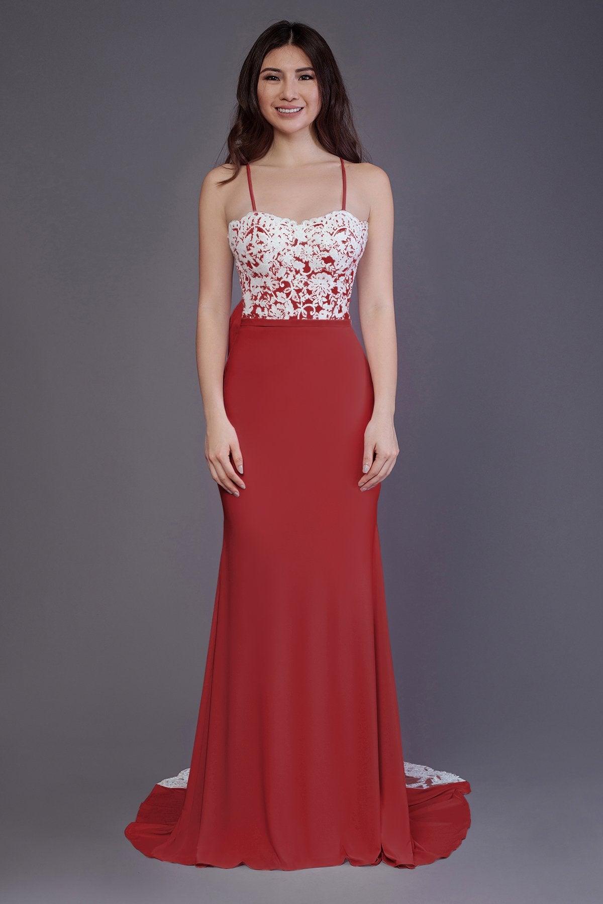 Mermaid Sweep Train Knitted Fabric Bridesmaid Dress PR3565 - COCOMELODY
