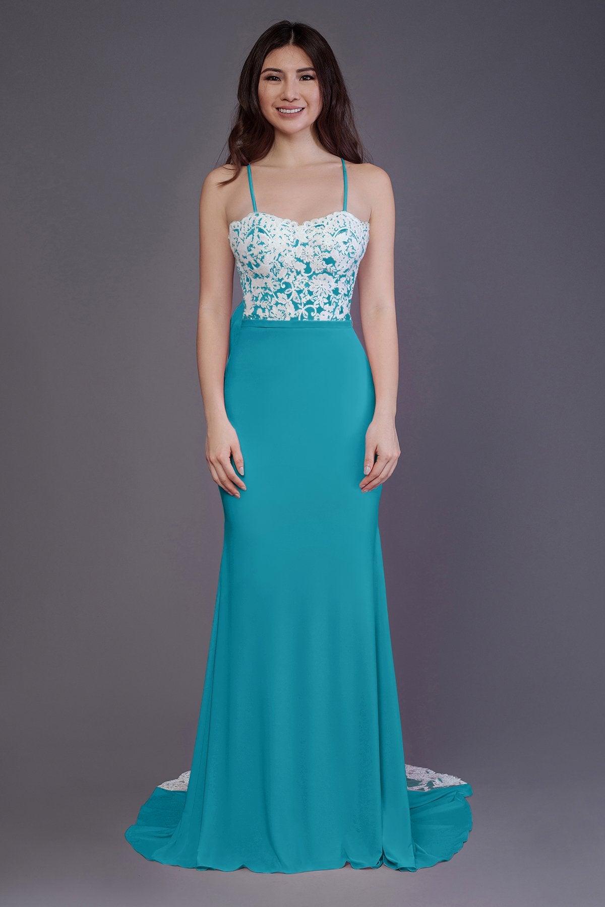 Mermaid Sweep Train Knitted Fabric Bridesmaid Dress PR3565 - COCOMELODY