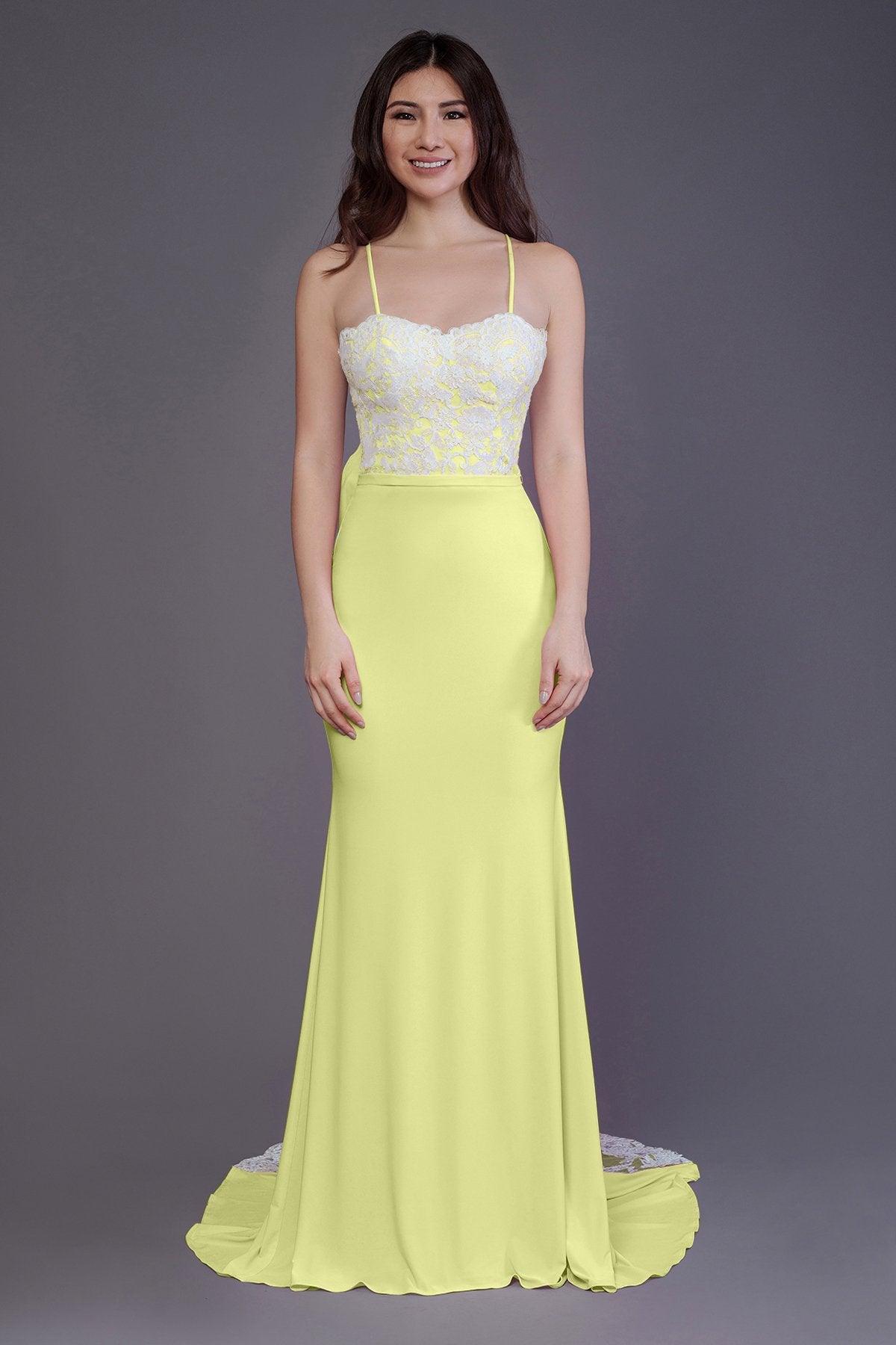 Mermaid Sweep Train Knitted Fabric Bridesmaid Dress PR3565 - COCOMELODY