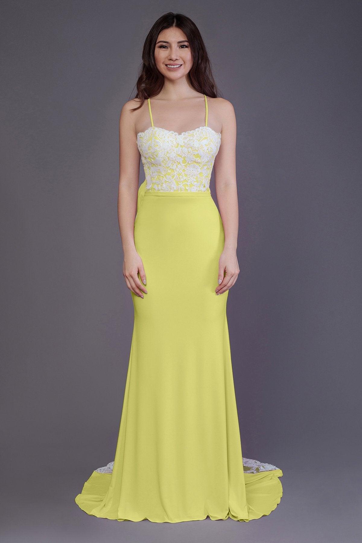 Mermaid Sweep Train Knitted Fabric Bridesmaid Dress PR3565 - COCOMELODY