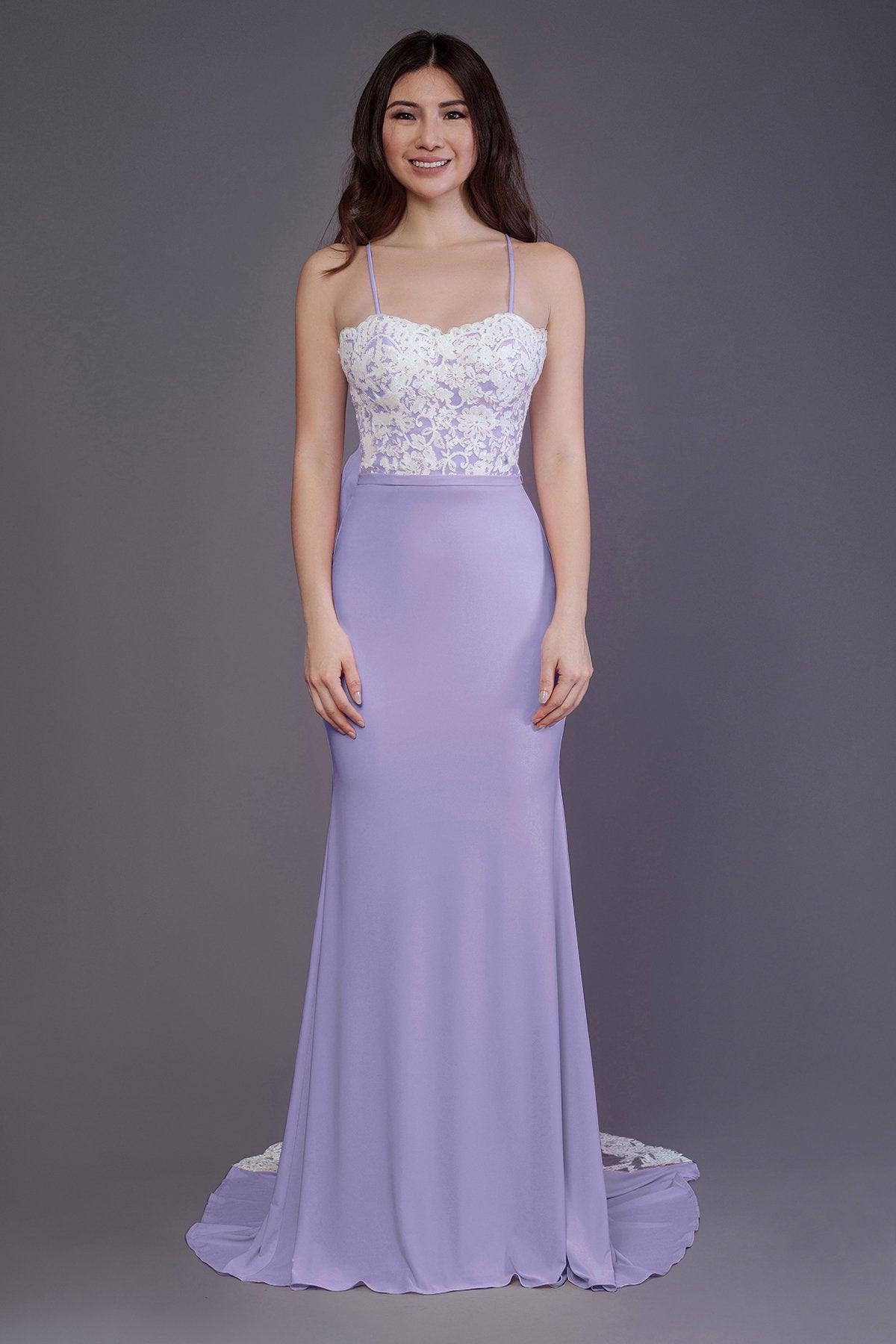 Mermaid Sweep Train Knitted Fabric Bridesmaid Dress PR3565 - COCOMELODY