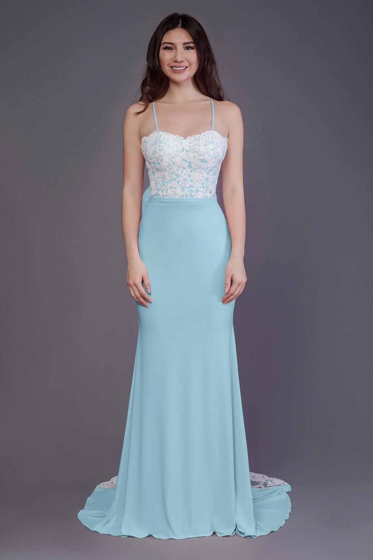 Mermaid Sweep Train Knitted Fabric Bridesmaid Dress PR3565 - COCOMELODY