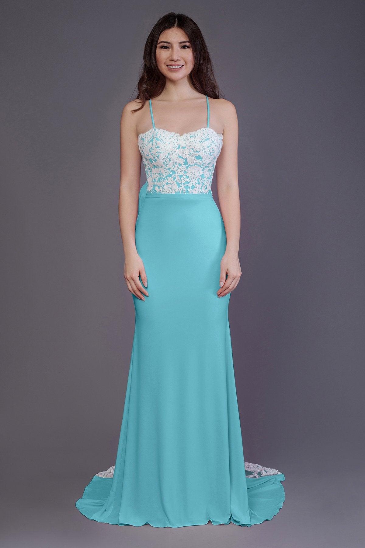 Mermaid Sweep Train Knitted Fabric Bridesmaid Dress PR3565 - COCOMELODY