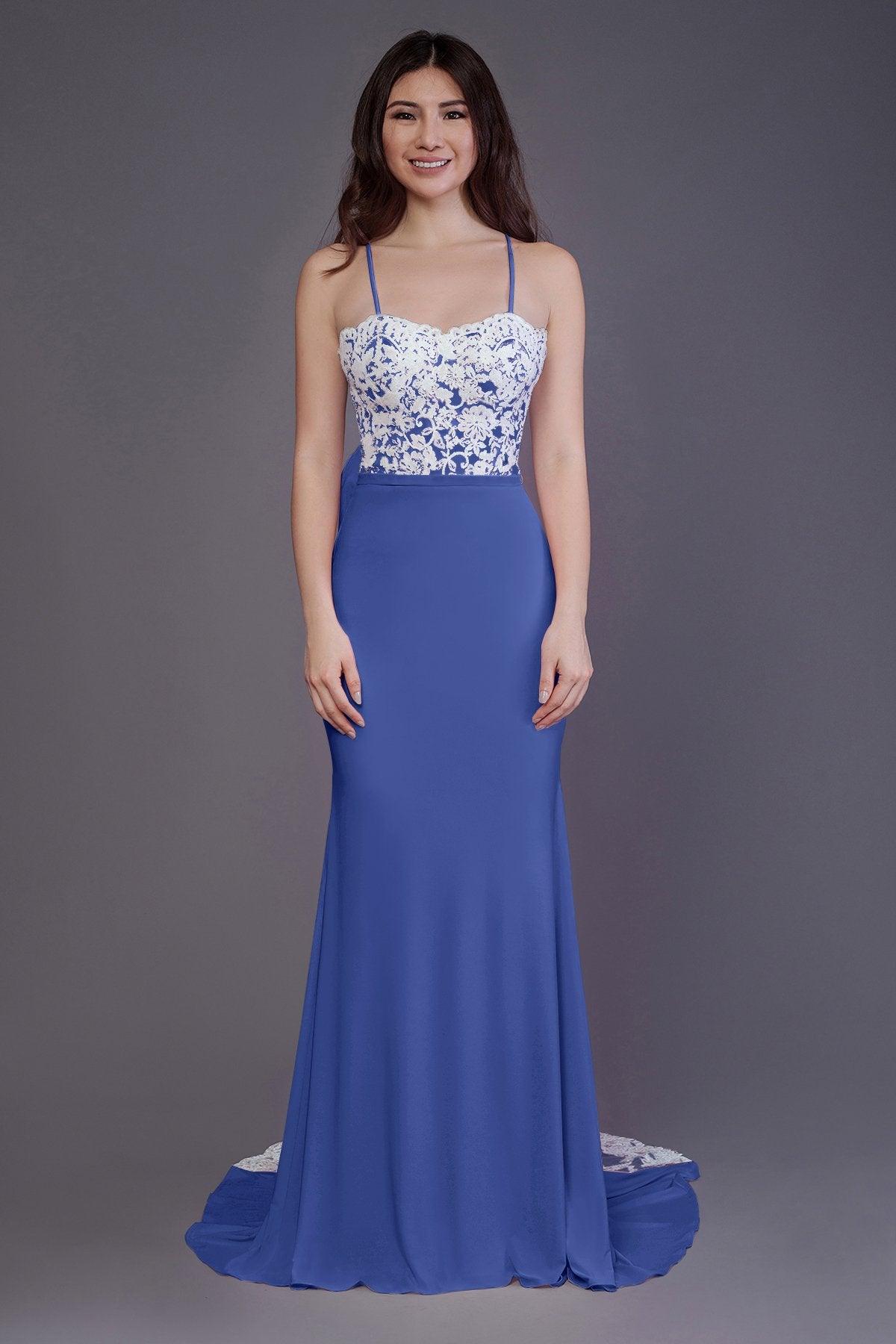 Mermaid Sweep Train Knitted Fabric Bridesmaid Dress PR3565 - COCOMELODY