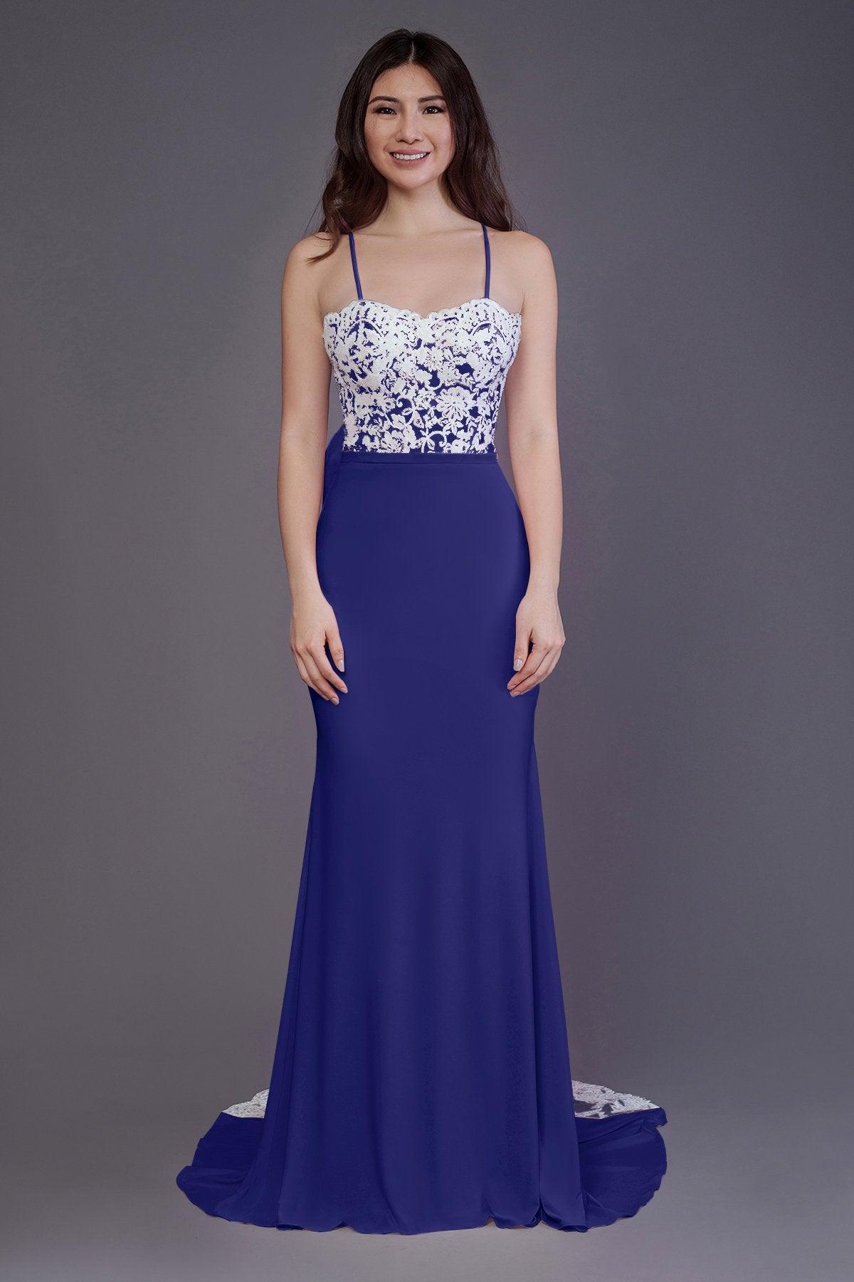 Mermaid Sweep Train Knitted Fabric Bridesmaid Dress PR3565 - COCOMELODY