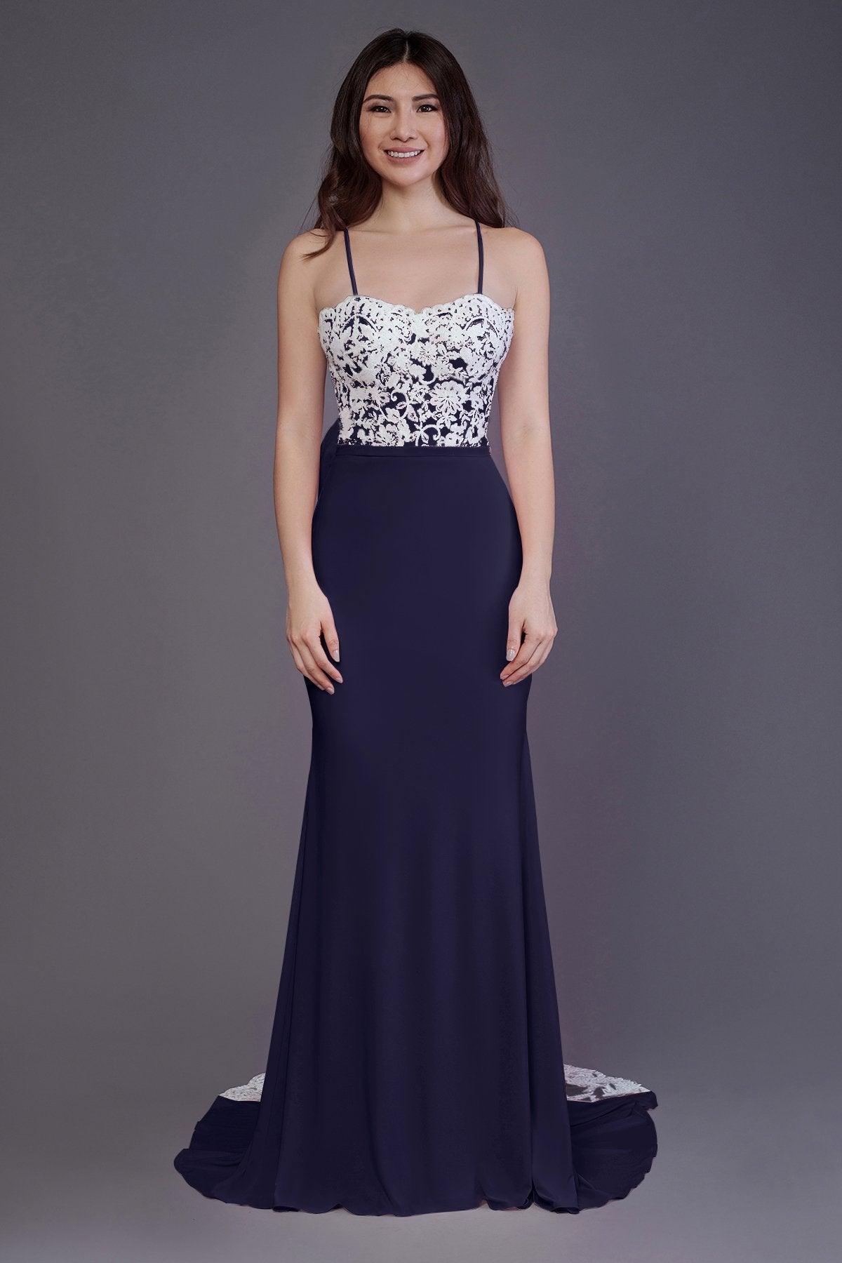 Mermaid Sweep Train Knitted Fabric Bridesmaid Dress PR3565 - COCOMELODY