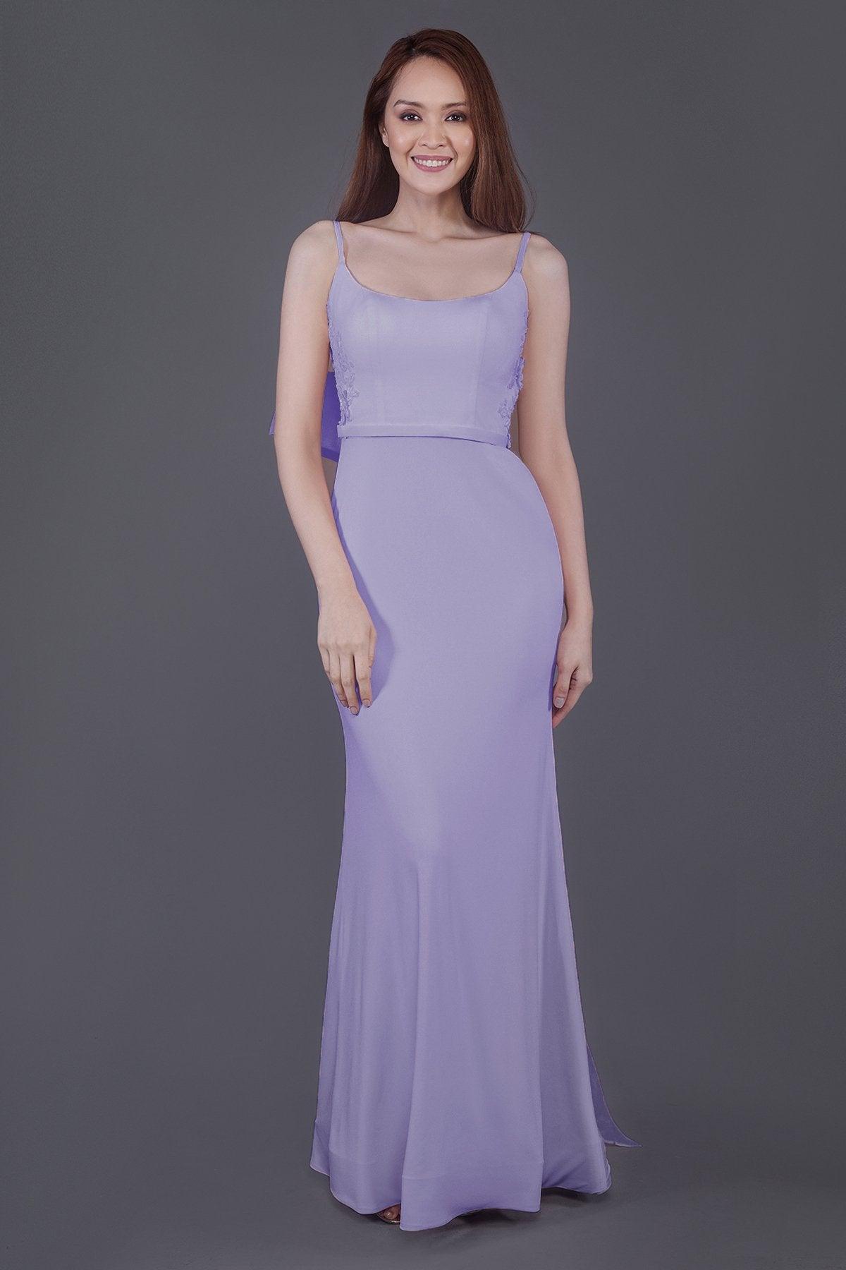 Mermaid Floor Length Knitted Fabric Bridesmaid Dress PR3594 - COCOMELODY