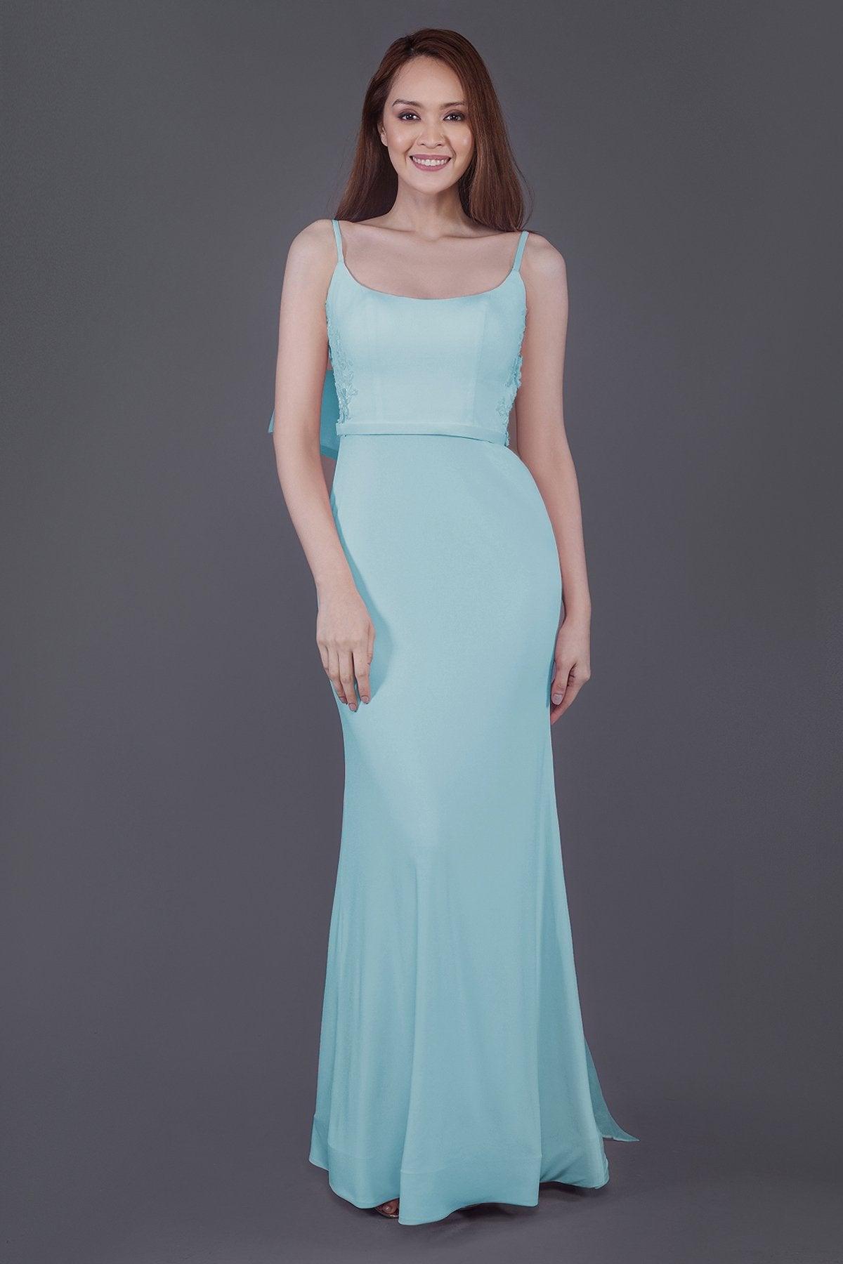 Mermaid Floor Length Knitted Fabric Bridesmaid Dress PR3594 - COCOMELODY