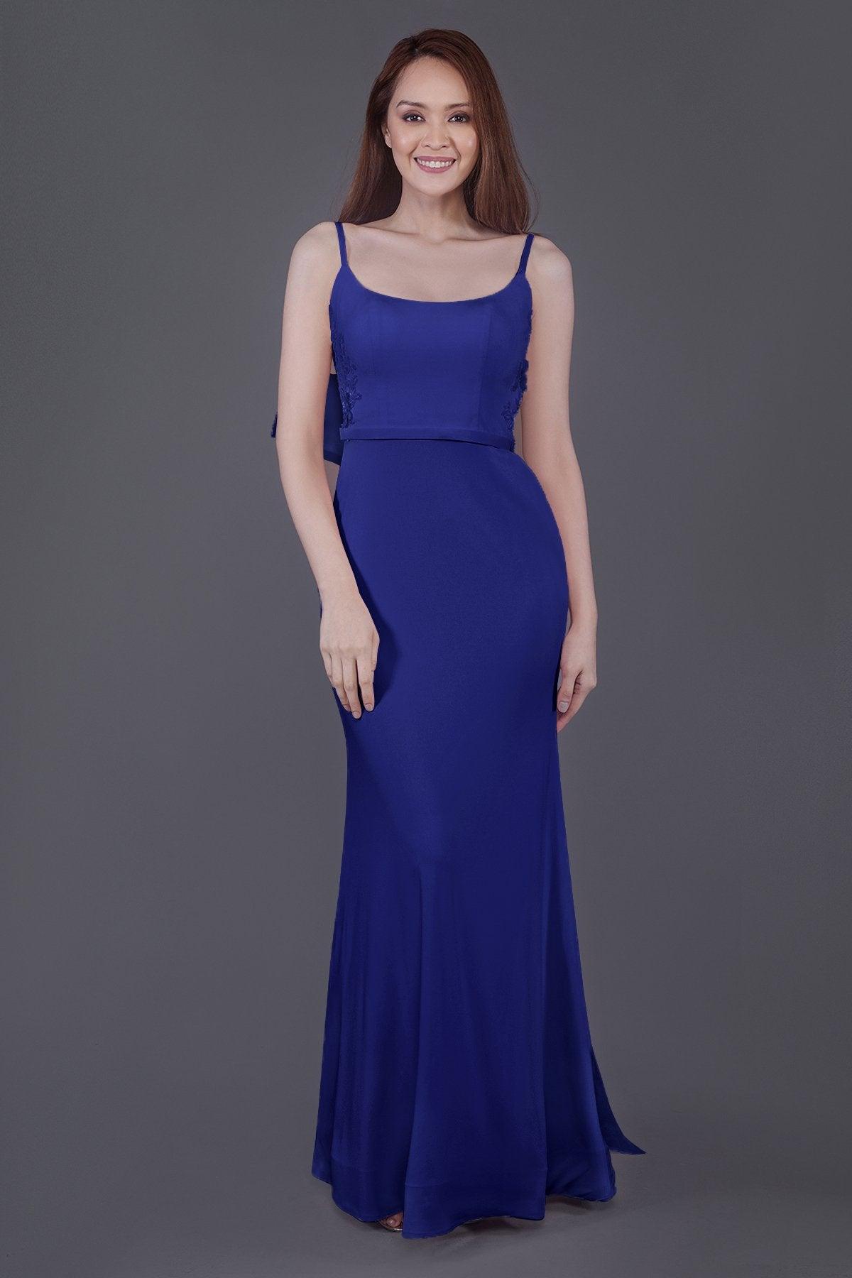 Mermaid Floor Length Knitted Fabric Bridesmaid Dress PR3594 - COCOMELODY