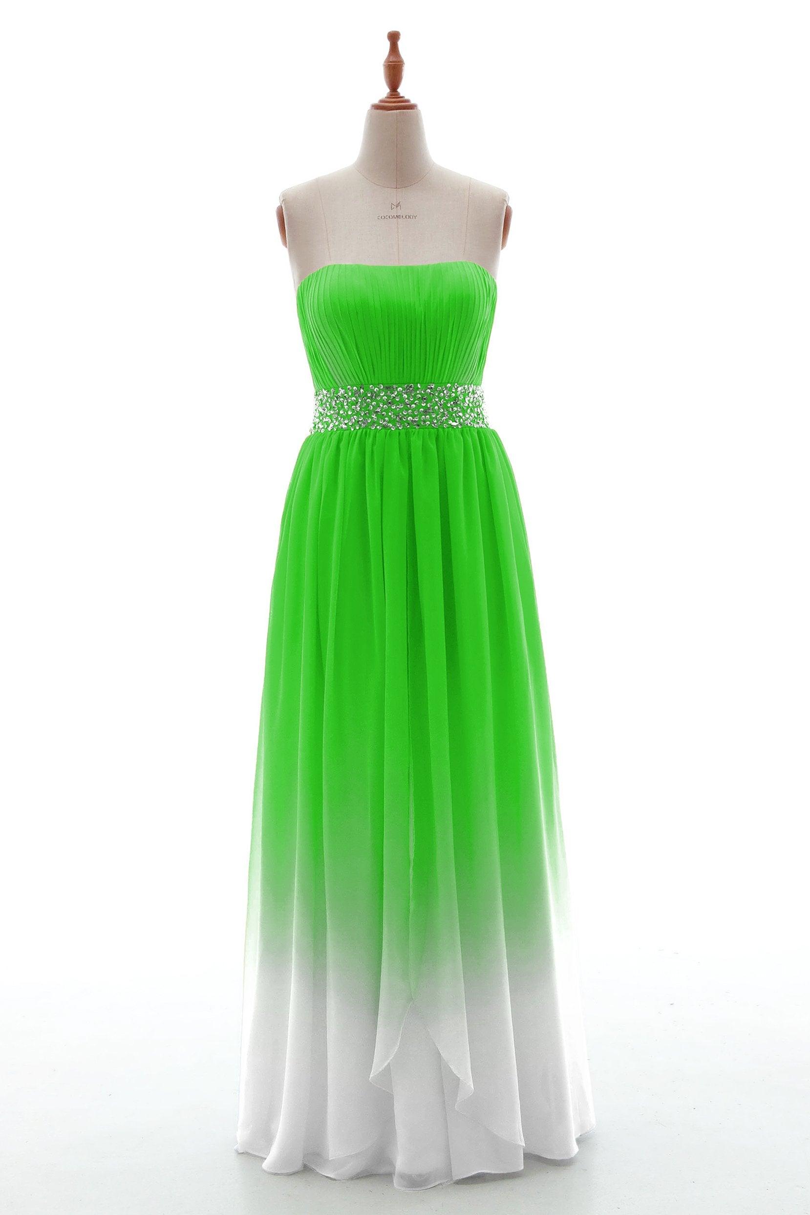 Sheath-Column Floor Length Chiffon Bridesmaid Dress PR3598 - COCOMELODY