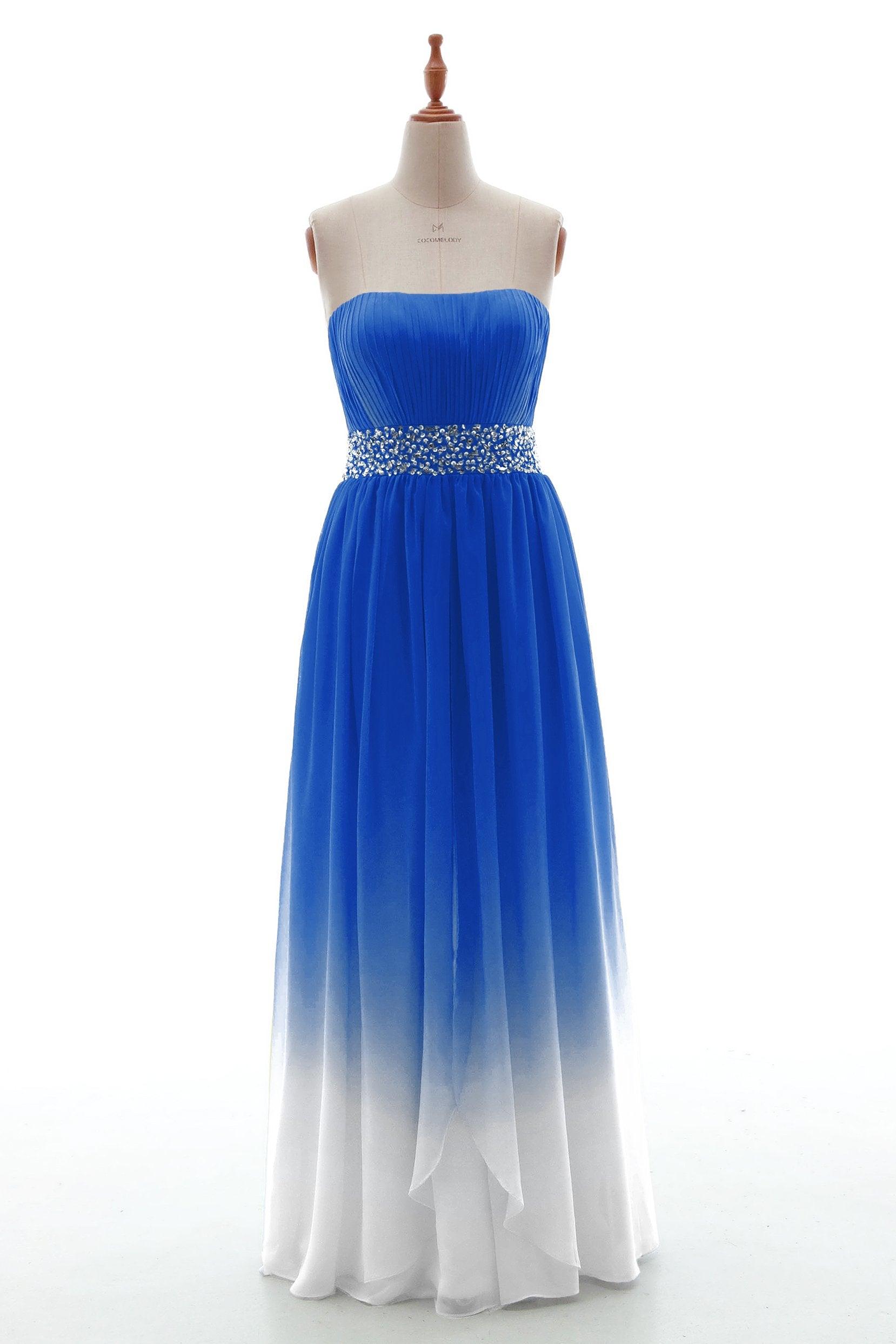 Sheath-Column Floor Length Chiffon Bridesmaid Dress PR3598 - COCOMELODY