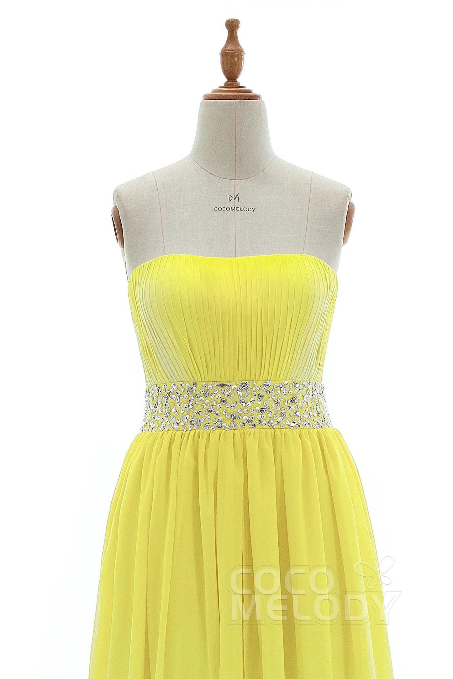 Sheath-Column Floor Length Chiffon Bridesmaid Dress PR3598 - COCOMELODY