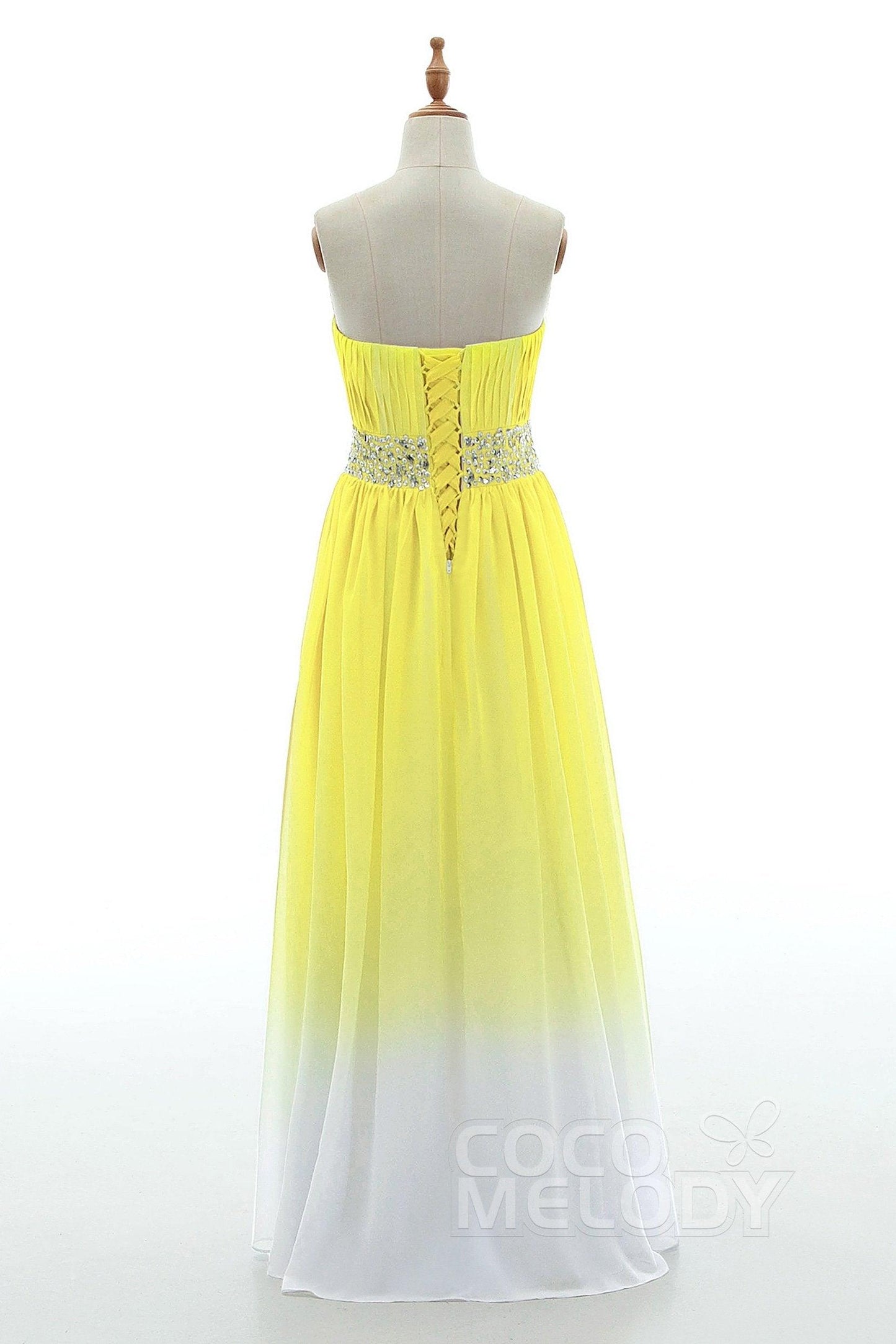 Sheath-Column Floor Length Chiffon Bridesmaid Dress PR3598