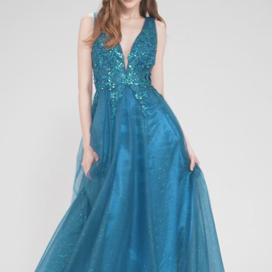 A-Line Maxi Tulle Prom Dress CS1045 - COCOMELODY