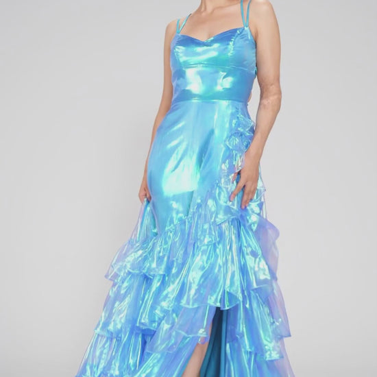 A-Line Maxi Organza Prom Dress CS0959 - COCOMELODY