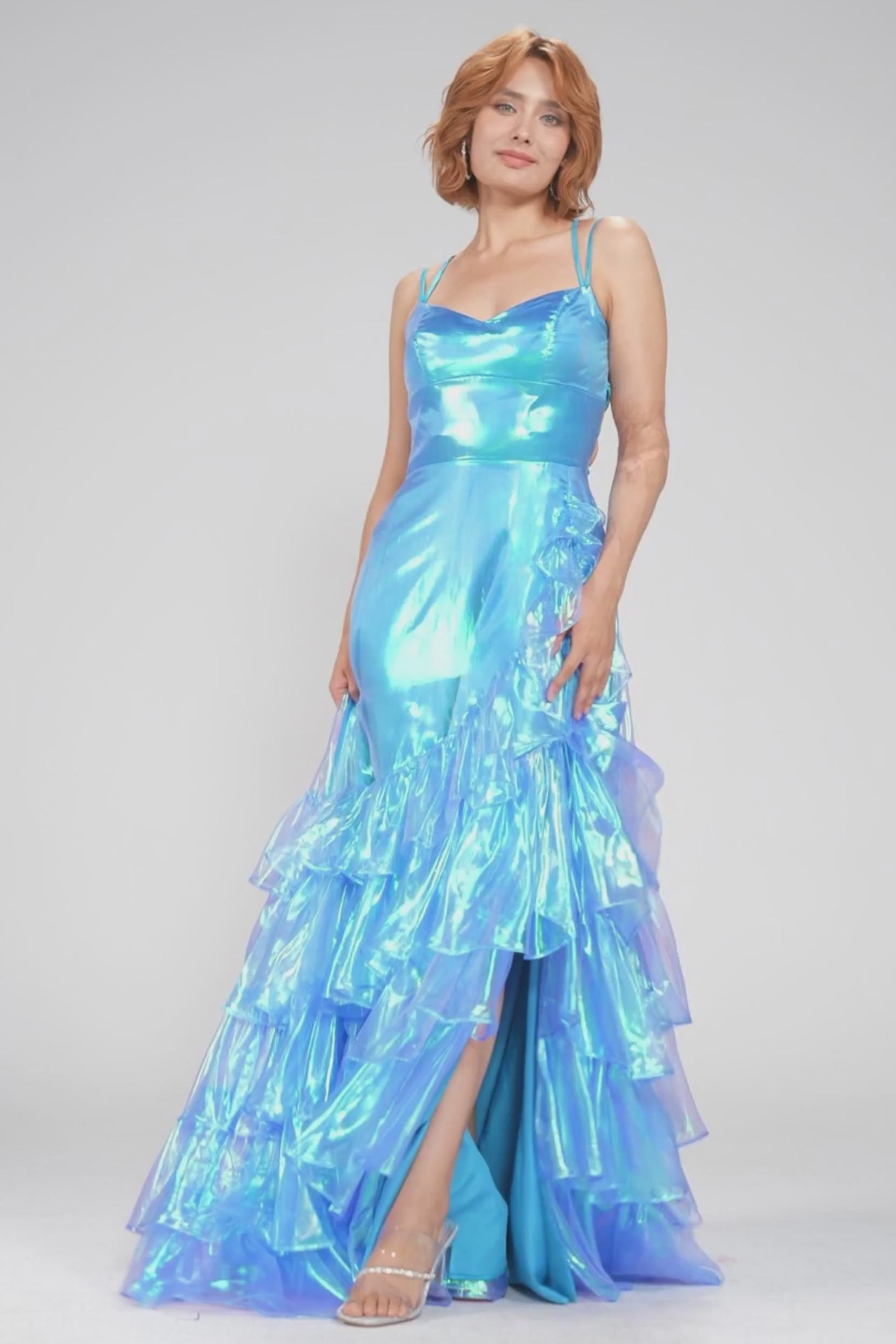 A-Line Maxi Organza Prom Dress CS0959 - COCOMELODY