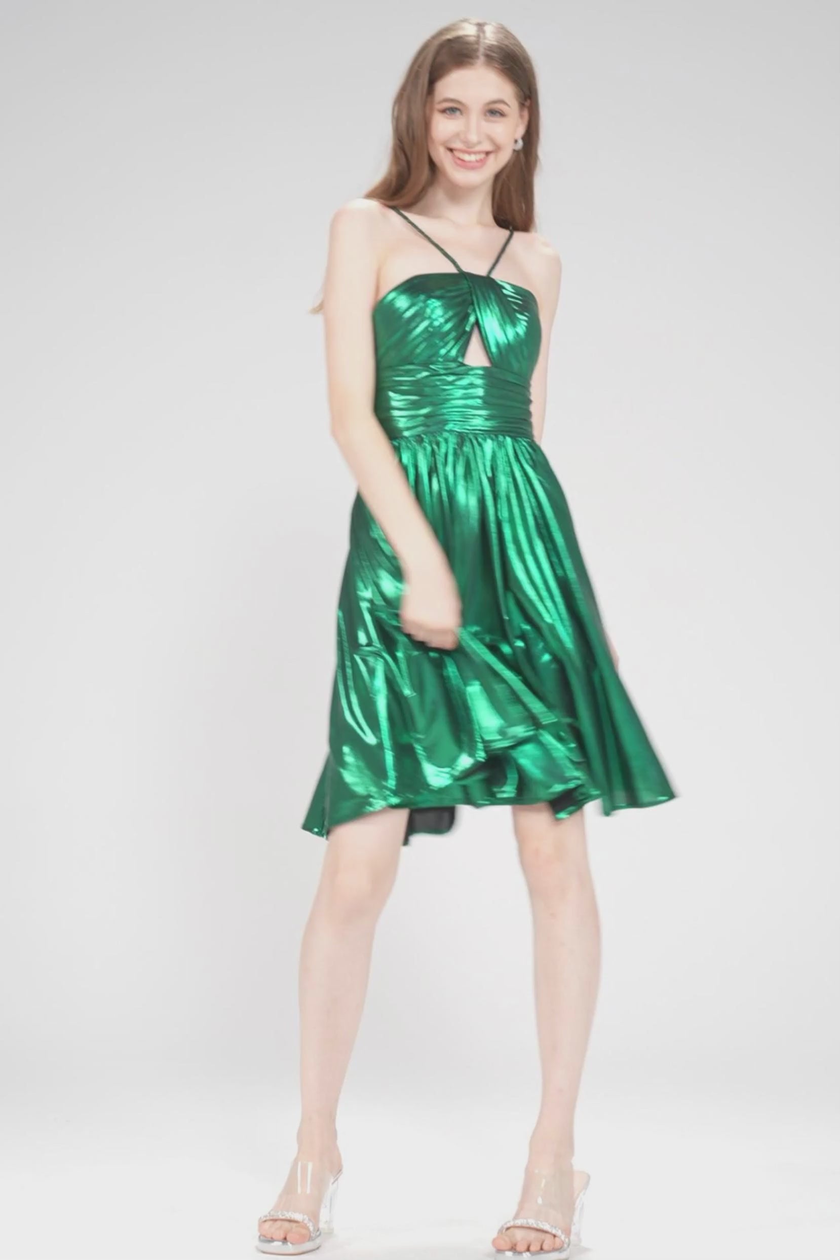A-Line Mini Hot Stamping Cloth Homecoming Dress CS1013 - COCOMELODY