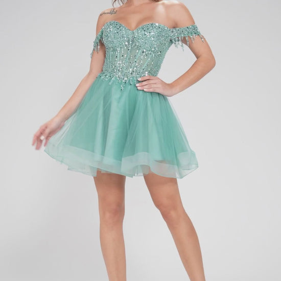 A-Line Mini Tulle Homecoming Dress CS1028 - COCOMELODY