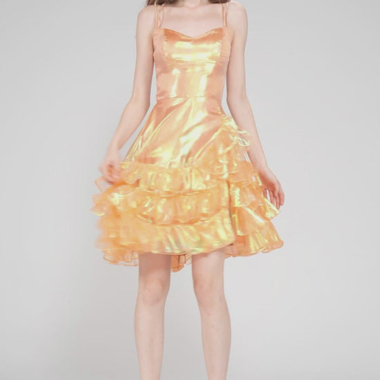 A-Line Mini Organza Homecoming Dress CS0958 - COCOMELODY