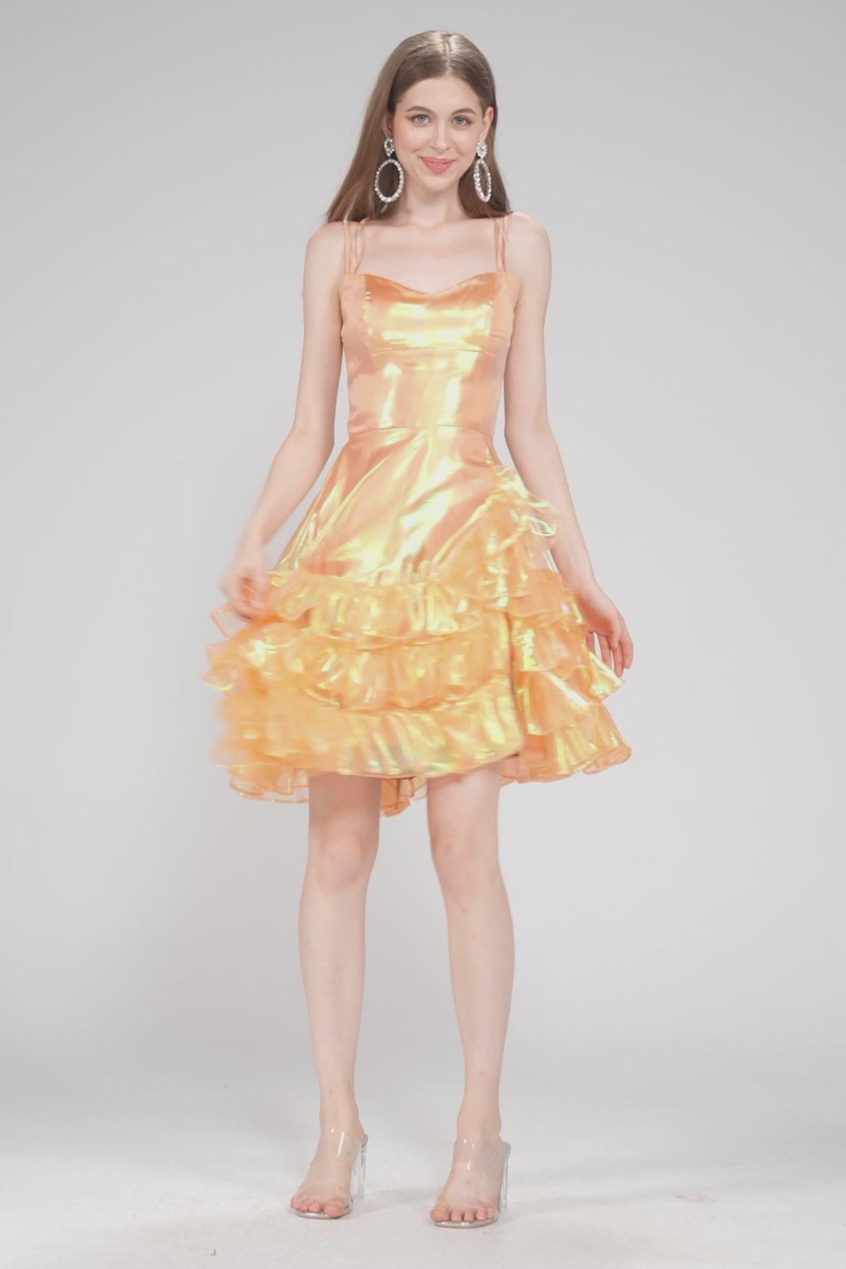 A-Line Mini Organza Homecoming Dress CS0958 - COCOMELODY