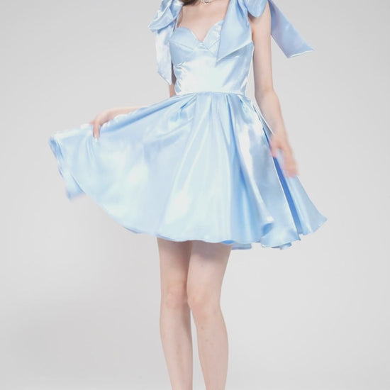 Princess Mini Satin Homecoming Dress CS0944 - COCOMELODY
