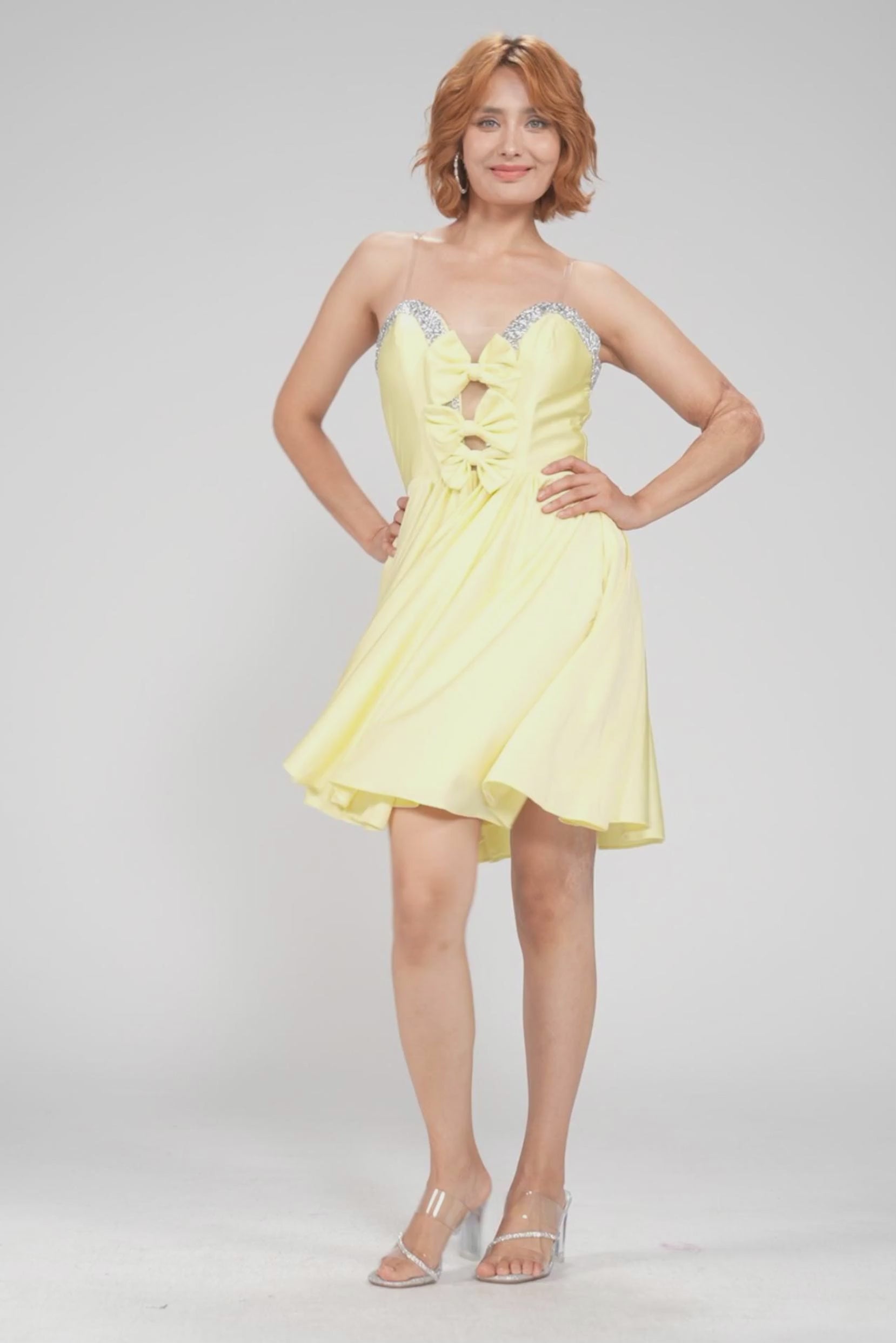 A-Line Mini Stretch Crepe Homecoming Dress CS0980 - COCOMELODY