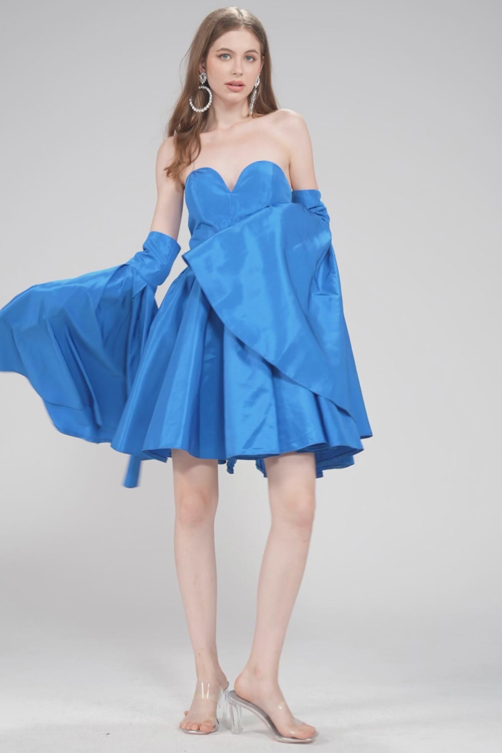 A-Line Mini Taffeta Homecoming Dress CS0950 - COCOMELODY