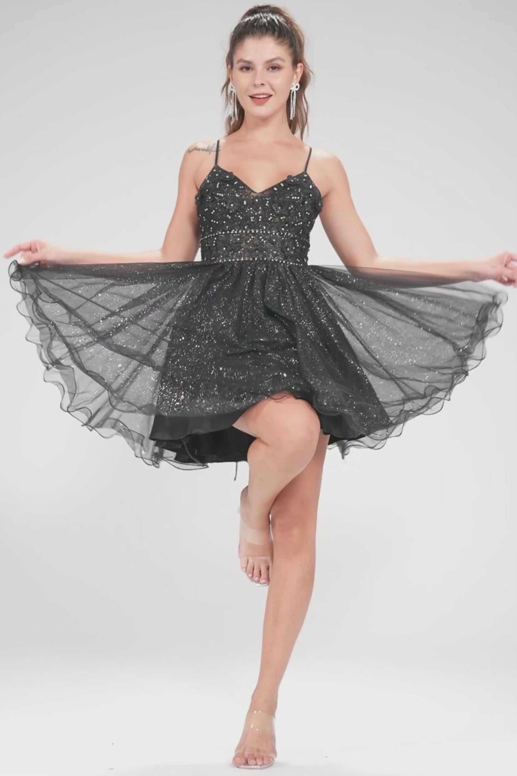 A-Line Mini Tulle Homecoming Dress CS1017 - COCOMELODY
