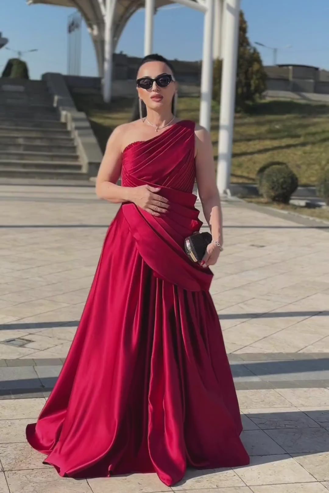 Sheath One Shoulder Sleeveless Floor Length Mother Dresses CM0373