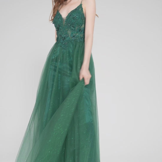 A-Line Maxi Tulle Prom Dress CS1060 - COCOMELODY