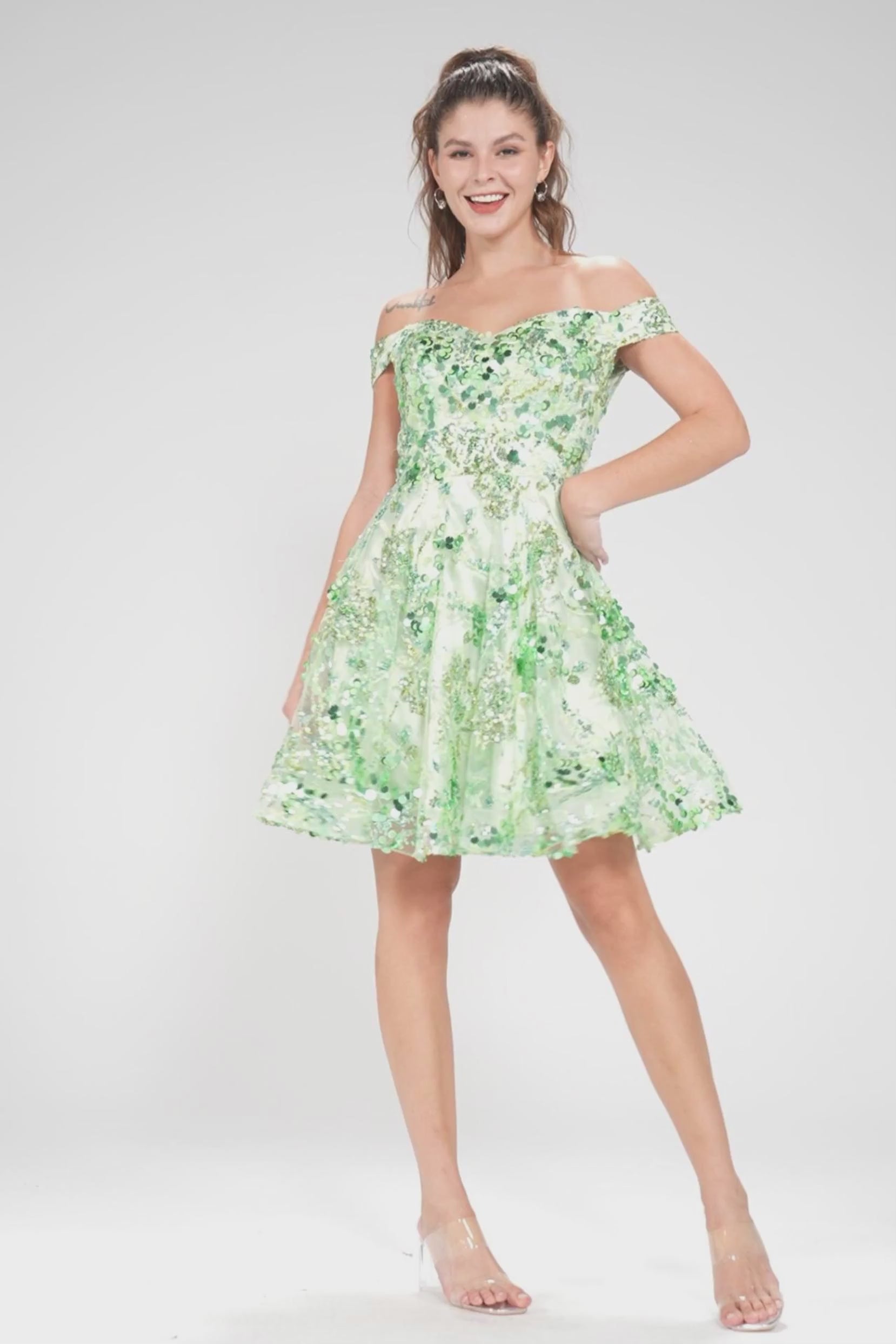 A-Line Mini Tulle Homecoming Dress CS1003 - COCOMELODY